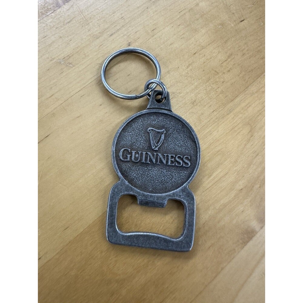 Guinness Harp Logo Metal Keychain Bottle Opener - Breweriana Opener